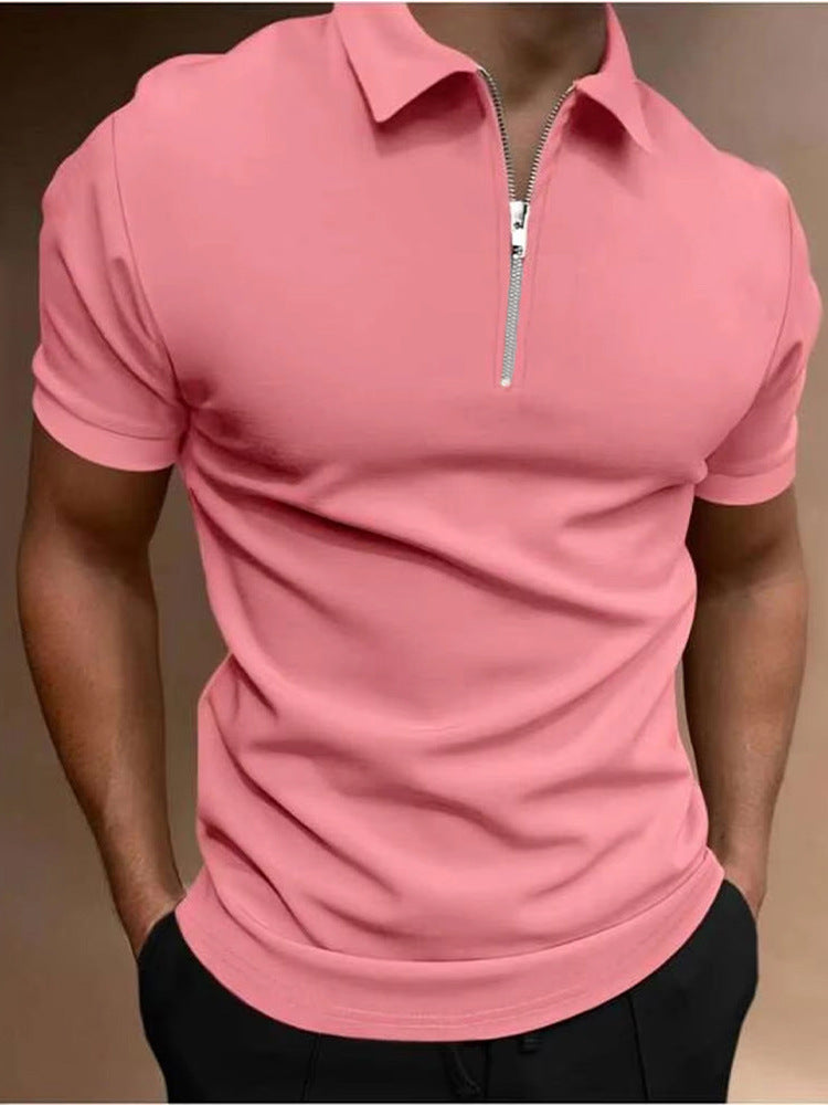 New Men's Casual Short Sleeve Digital Print POLO Shirt