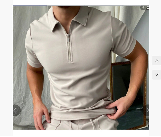 New Men's Casual Short Sleeve Digital Print POLO Shirt